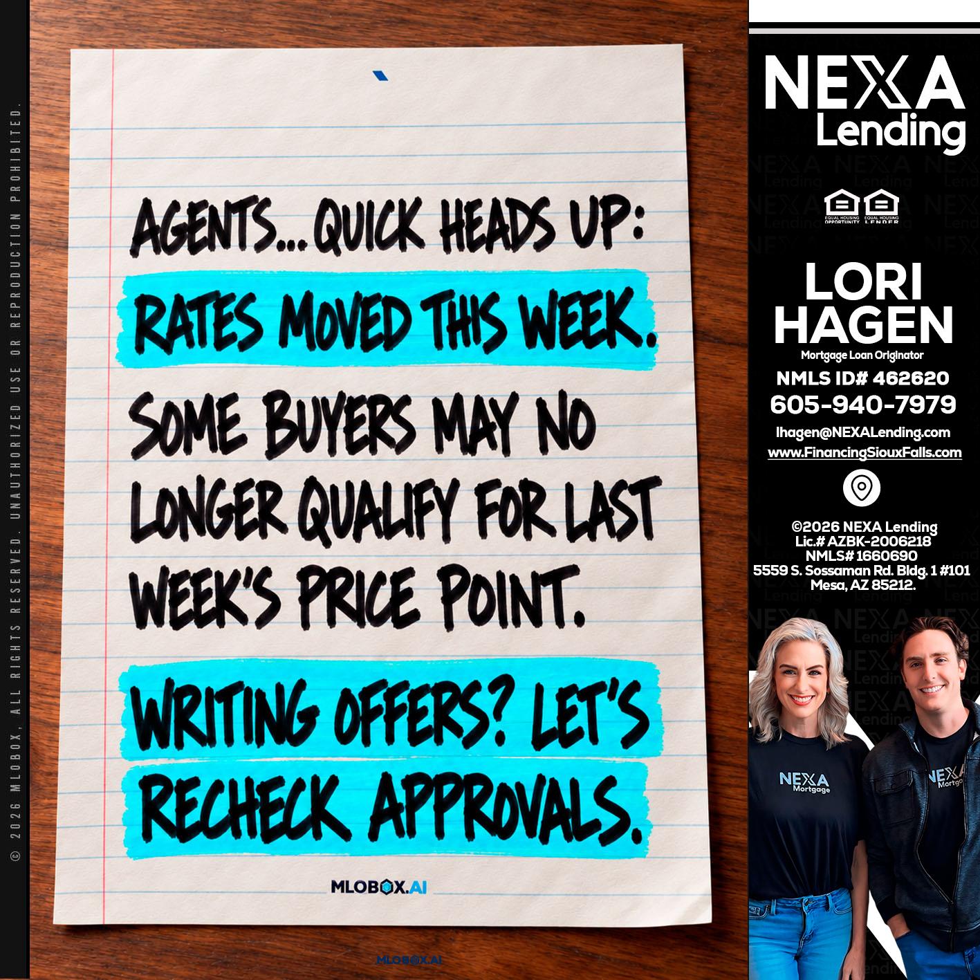 AGENTS - Lori Hagen & Tony Bartholomaus -Mortgage Brokers