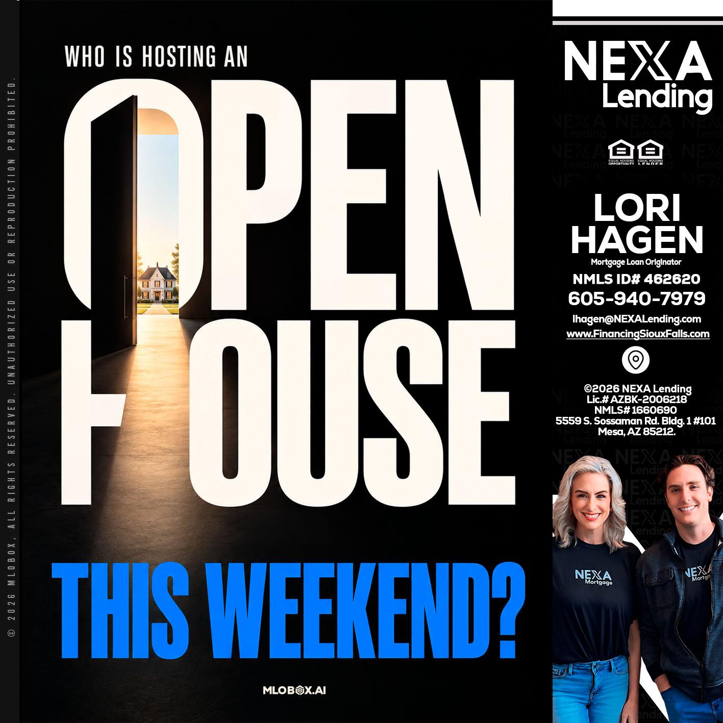 OPEN HOUSE - Lori Hagen & Tony Bartholomaus -Mortgage Brokers
