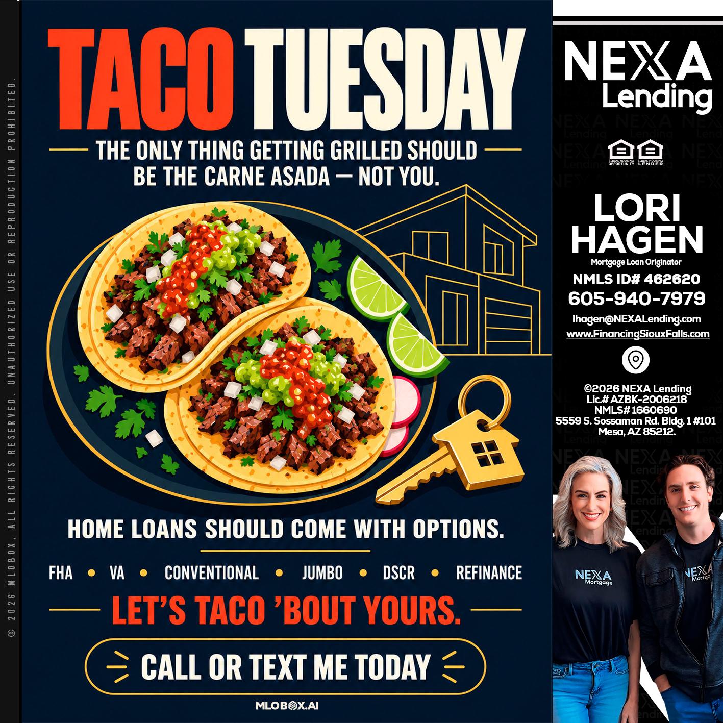 TACOS TUESDAY - Lori Hagen & Tony Bartholomaus -Mortgage Brokers