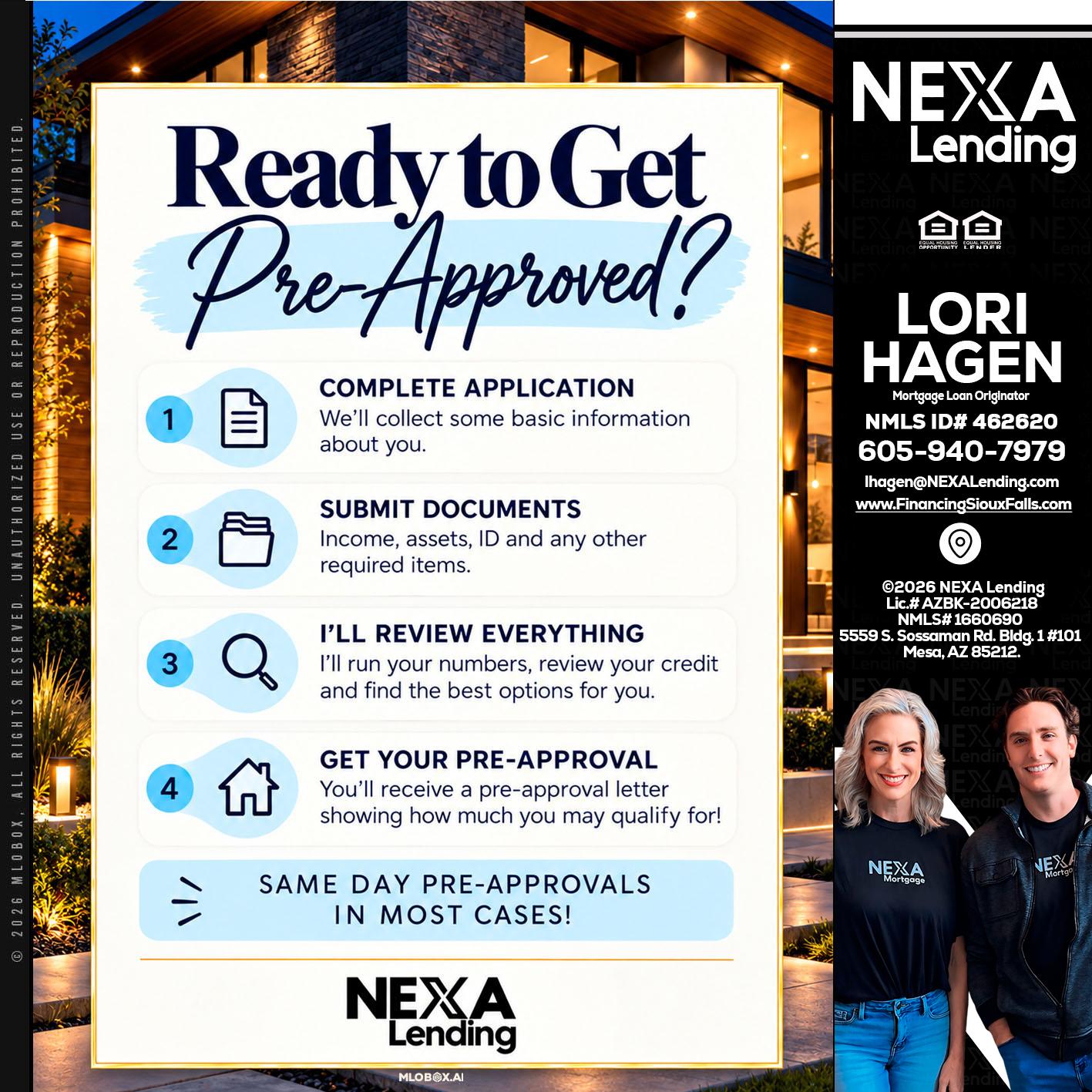 ready to get - Lori Hagen & Tony Bartholomaus -Mortgage Brokers