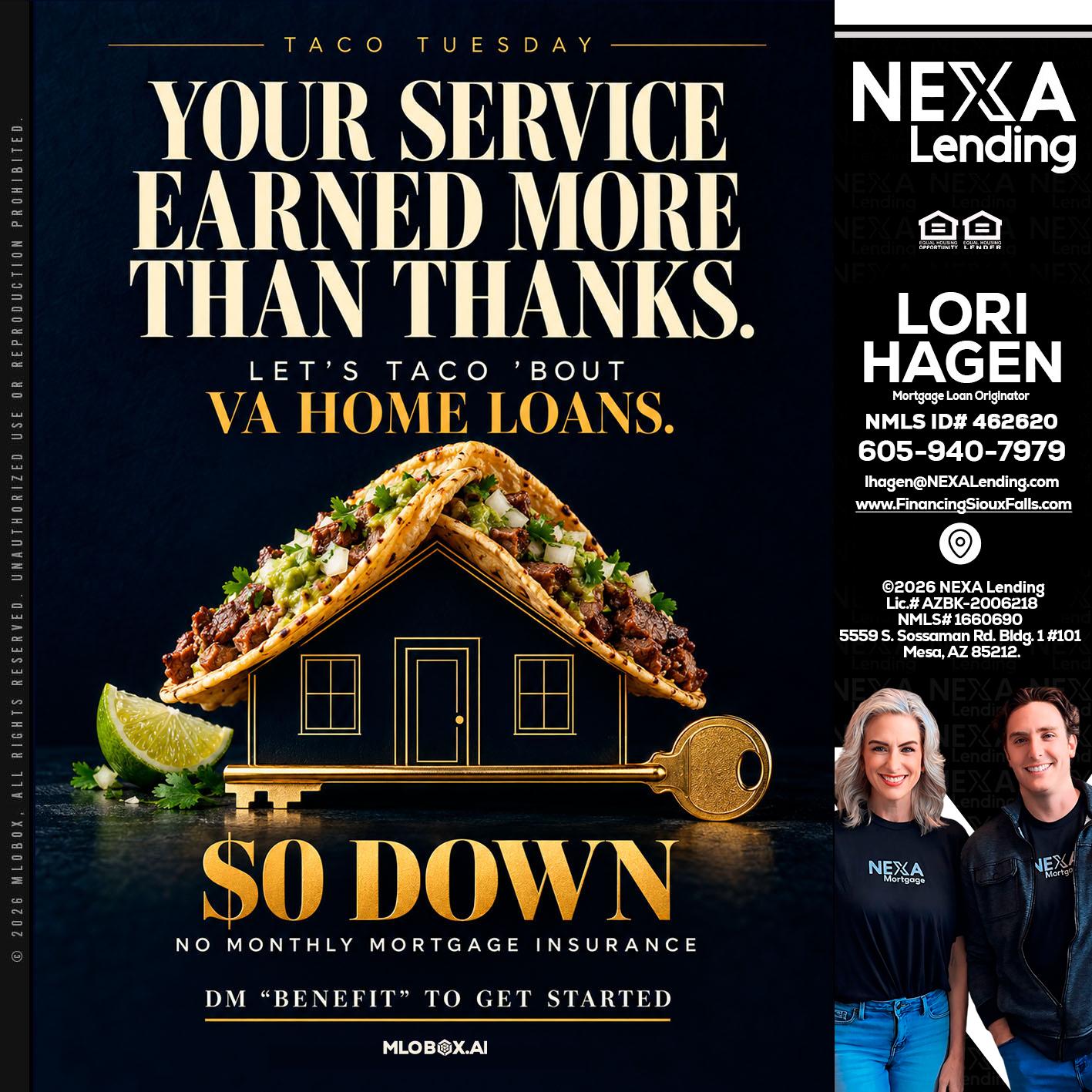 TACO TUESDAY - Lori Hagen & Tony Bartholomaus -Mortgage Brokers